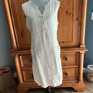 Blu Orchid Linen Dress, Sz L